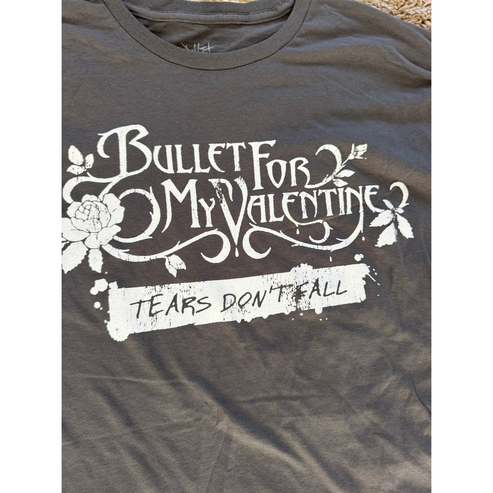 Bullet For My Valentine Tears Don't Fall Band Tee Charcoal Gray XL - Picture 2 of 5